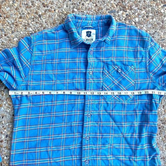 Levi’s Flannel Button Down Long Sleeve Shirt L - Picture 5 of 7